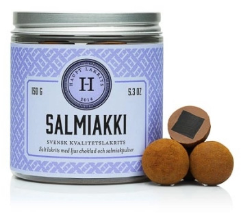 Haupt Lakrits - Salmiakki, härlig sötlakrits doppad i mjölkchoklad rullad i salmiakpulver